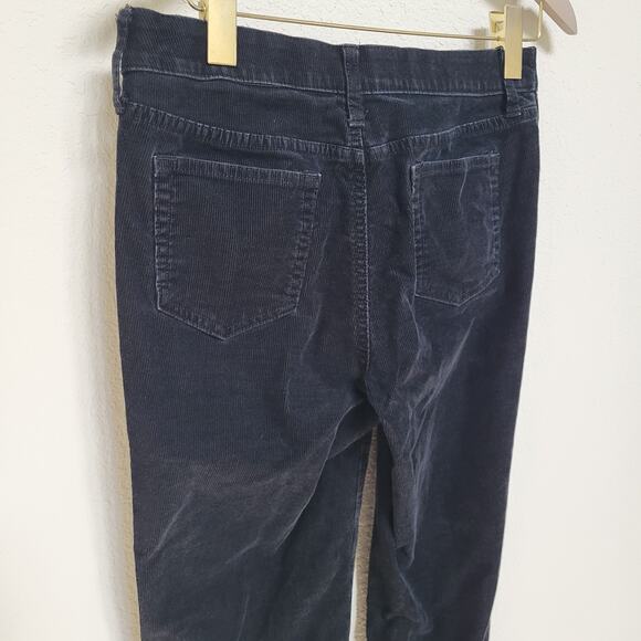 St Johns Bay Black Corduroy Pants Straight Leg Women Size 4 Fall Winter Casual - Picture 8 of 10